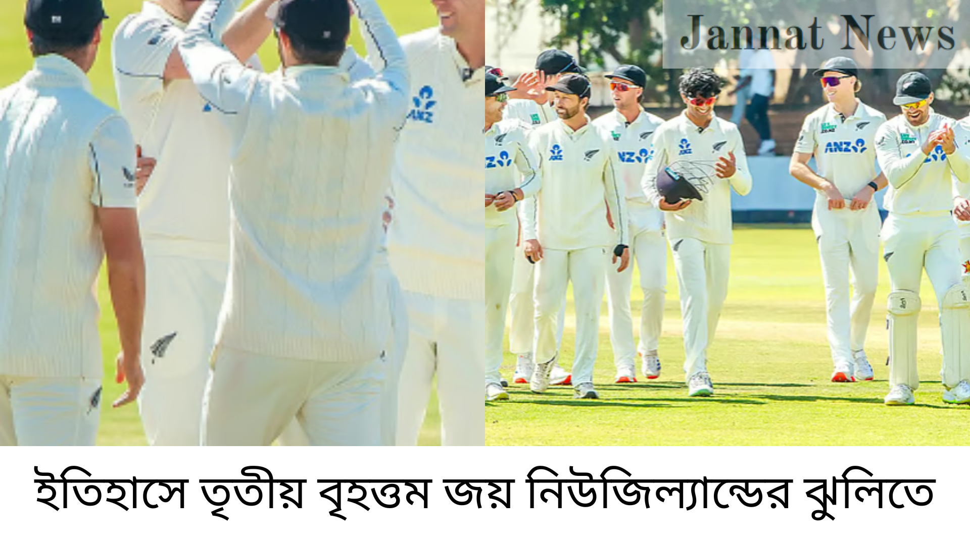 ইতিহাসে তৃতীয় বৃহত্তম জয় নিউজিল্যান্ডের ঝুলিতে