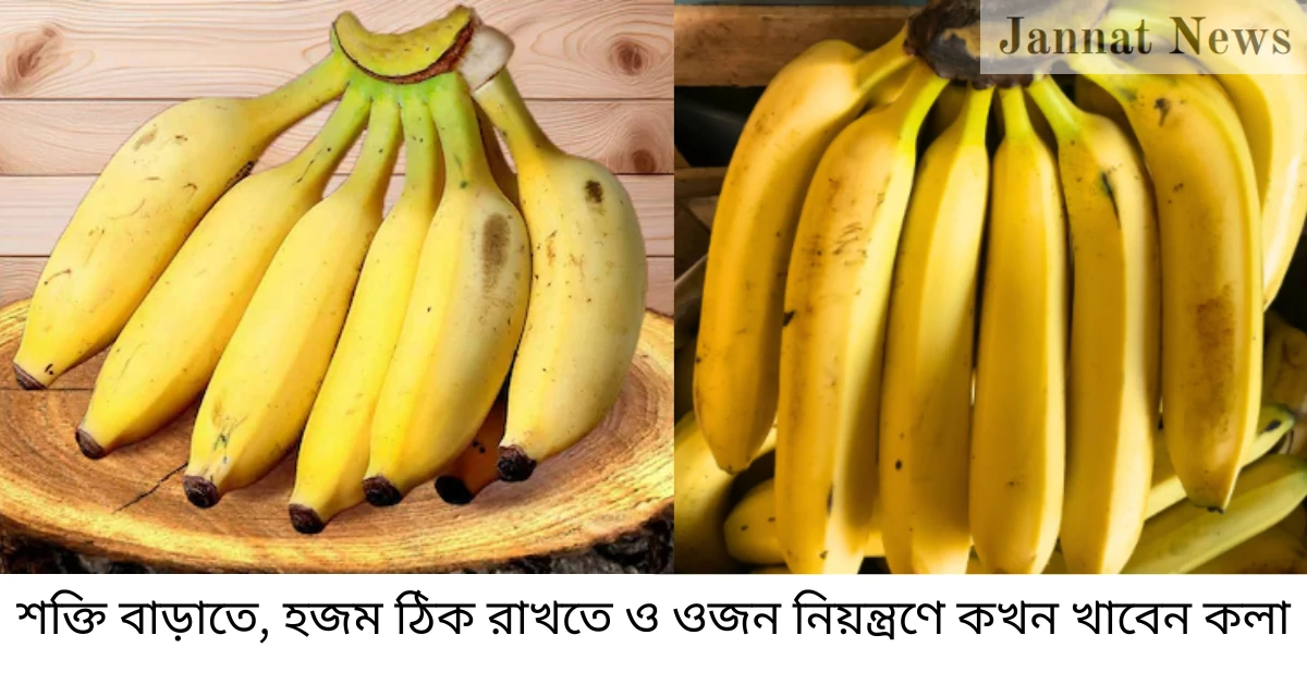 শক্তি বাড়াতে, হজম ঠিক রাখতে ও ওজন নিয়ন্ত্রণে কখন খাবেন কলা
